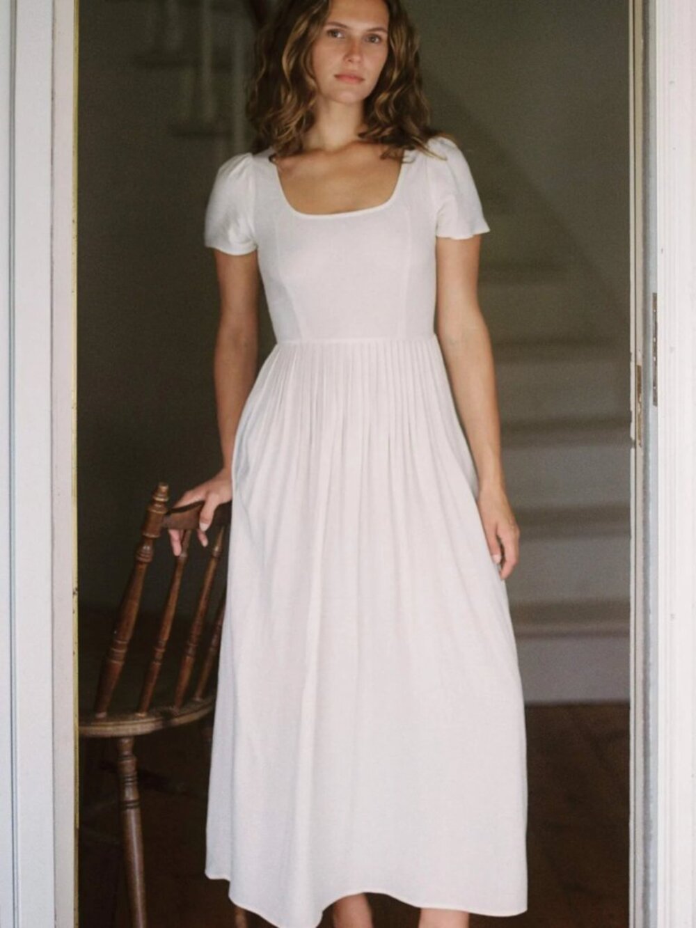 GUC - Christy Dawn Scarlet Dress in Eggshell - Size M
